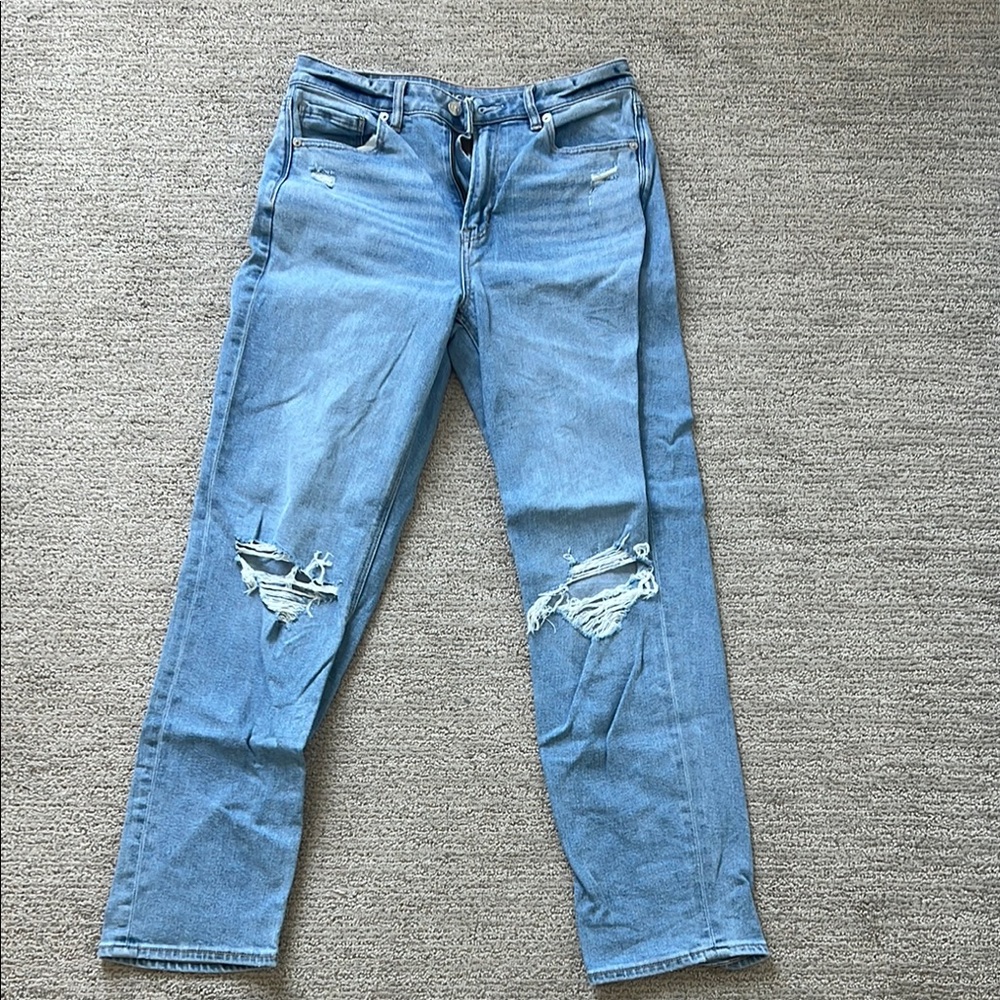 Women's Blue Distressed Jeans